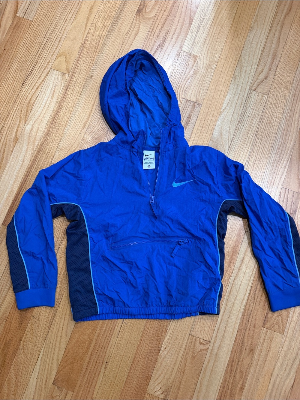 Nike Kids Royal Blue Hooded Pullover Windbreaker